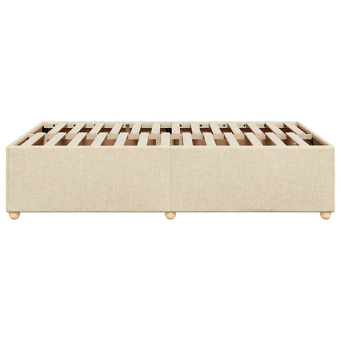 vidaXL Bed Frame without Mattress Cream 120x190 cm Small Double Fabric