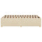 vidaXL Bed Frame without Mattress Cream 120x190 cm Small Double Fabric
