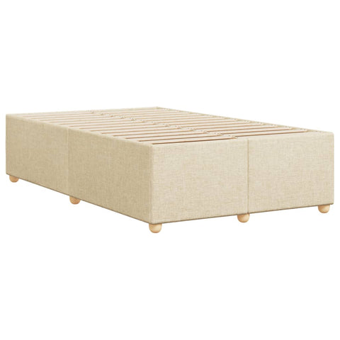 vidaXL Bed Frame without Mattress Cream 120x190 cm Small Double Fabric