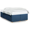 vidaXL Bed Frame without Mattress Blue 120x190 cm Small Double Fabric
