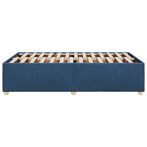 vidaXL Bed Frame without Mattress Blue 120x190 cm Small Double Fabric