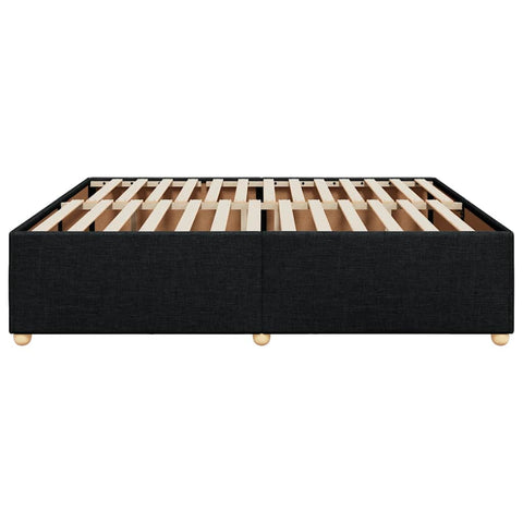 vidaXL Bed Frame without Mattress Black Super King Fabric