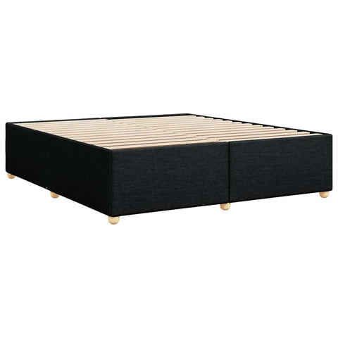 vidaXL Bed Frame without Mattress Black Super King Fabric