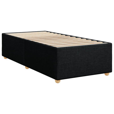 vidaXL Bed Frame without Mattress Black Single Fabric