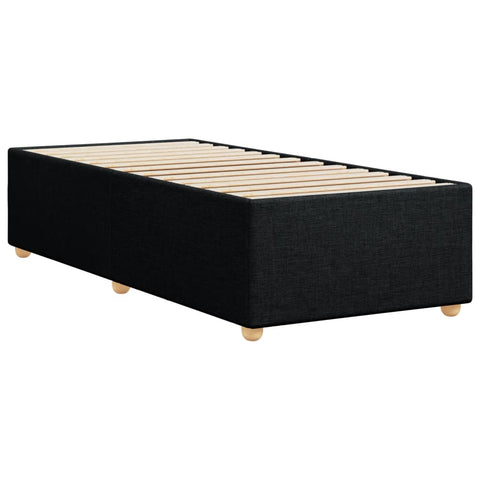 vidaXL Bed Frame without Mattress Black Single Fabric