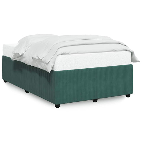 vidaXL Bed Frame without Mattress Dark Green 120x200 cm Velvet