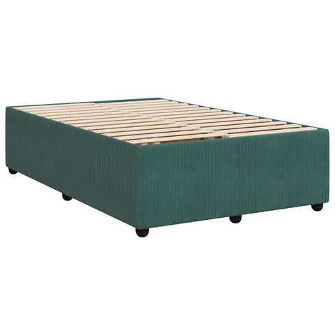 vidaXL Bed Frame without Mattress Dark Green 120x200 cm Velvet