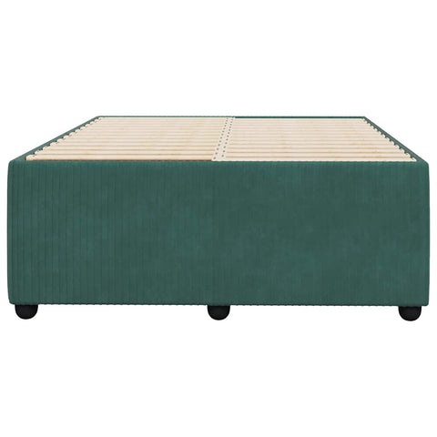 vidaXL Bed Frame without Mattress Dark Green 120x200 cm Velvet