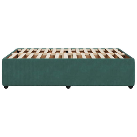 vidaXL Bed Frame without Mattress Dark Green 120x200 cm Velvet