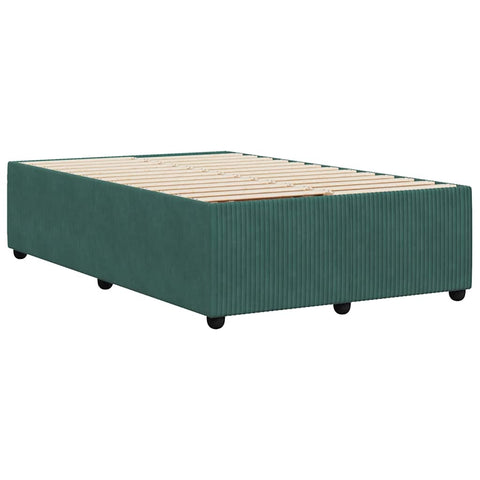 vidaXL Bed Frame without Mattress Dark Green 120x200 cm Velvet