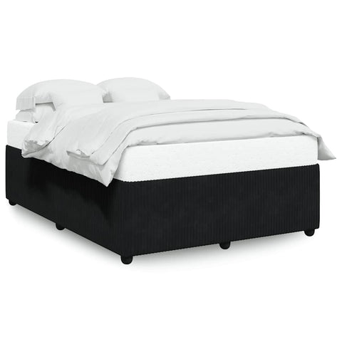 vidaXL Bed Frame without Mattress Black 140x190 cm Velvet