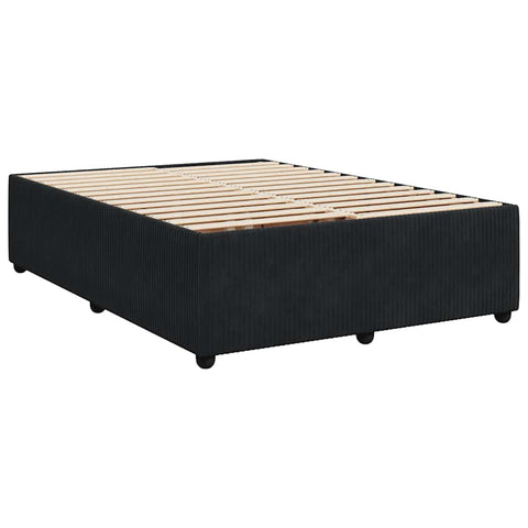 vidaXL Bed Frame without Mattress Black 140x190 cm Velvet