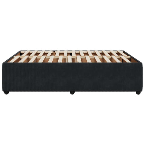 vidaXL Bed Frame without Mattress Black 140x190 cm Velvet