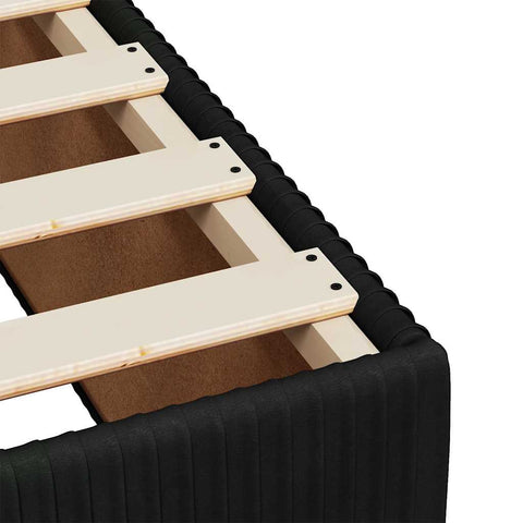 vidaXL Bed Frame without Mattress Black 140x190 cm Velvet