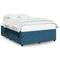 vidaXL Bed Frame without Mattress Blue 140x190 cm Velvet