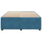 vidaXL Bed Frame without Mattress Blue 140x190 cm Velvet