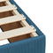 vidaXL Bed Frame without Mattress Blue 140x190 cm Velvet