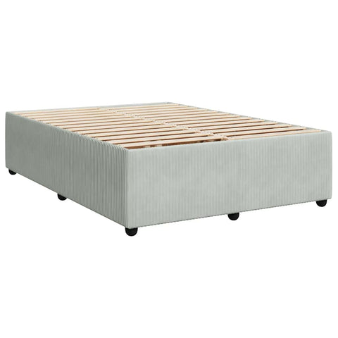 vidaXL Bed Frame without Mattress Light Grey 140x200 cm Velvet