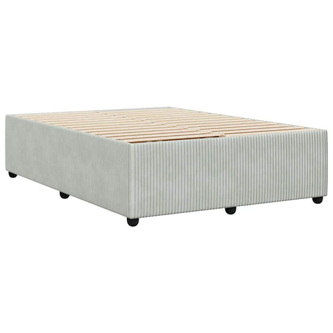vidaXL Bed Frame without Mattress Light Grey 140x200 cm Velvet