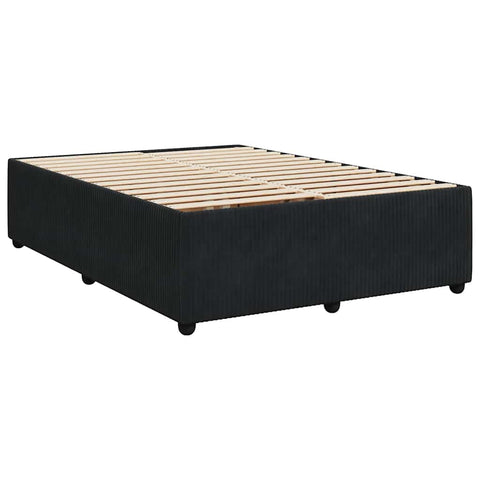 vidaXL Bed Frame without Mattress Black 140x200 cm Velvet