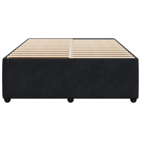 vidaXL Bed Frame without Mattress Black 140x200 cm Velvet