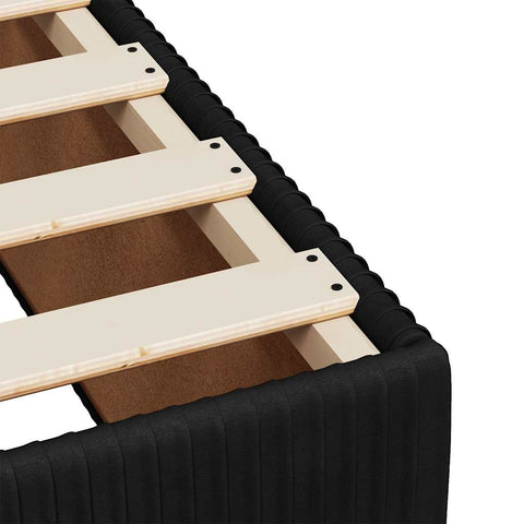 vidaXL Bed Frame without Mattress Black 140x200 cm Velvet