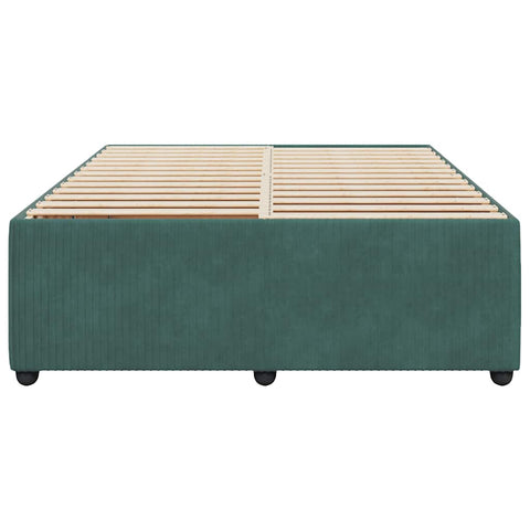 vidaXL Bed Frame without Mattress Dark Green 140x200 cm Velvet