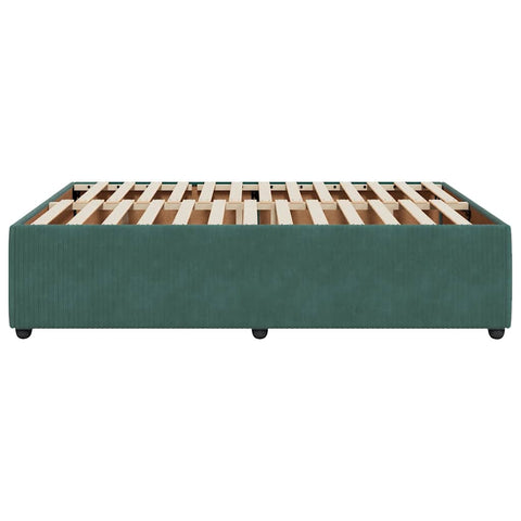 vidaXL Bed Frame without Mattress Dark Green 140x200 cm Velvet