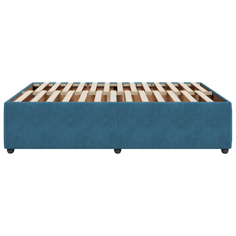 vidaXL Bed Frame without Mattress Blue 140x200 cm Velvet