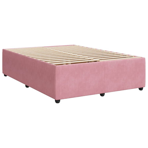 vidaXL Bed Frame without Mattress Pink 140x200 cm Velvet