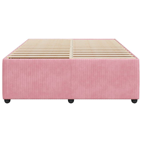 vidaXL Bed Frame without Mattress Pink 140x200 cm Velvet
