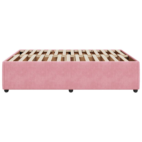 vidaXL Bed Frame without Mattress Pink 140x200 cm Velvet