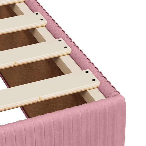 vidaXL Bed Frame without Mattress Pink 140x200 cm Velvet