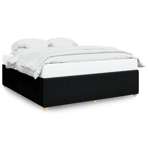 vidaXL Bed Frame without Mattress Black Super King Fabric