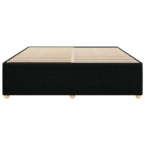 vidaXL Bed Frame without Mattress Black Super King Fabric