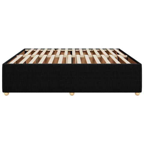 vidaXL Bed Frame without Mattress Black Super King Fabric