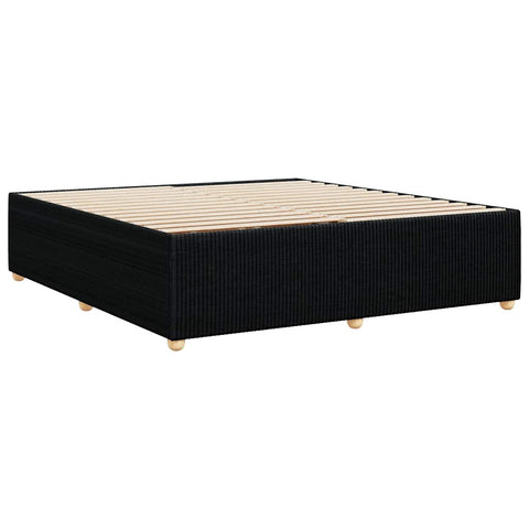 vidaXL Bed Frame without Mattress Black Super King Fabric