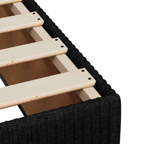 vidaXL Bed Frame without Mattress Black Super King Fabric