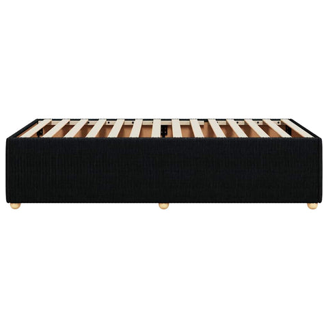 vidaXL Bed Frame without Mattress Black Single Fabric