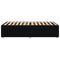 vidaXL Bed Frame without Mattress Black Single Fabric