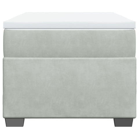vidaXL Box Spring Bed with Mattress Light Grey 90x200 cm Velvet