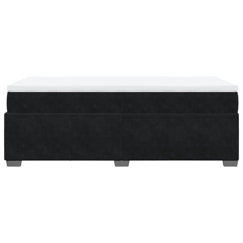 vidaXL Box Spring Bed with Mattress Black 90x200 cm Velvet