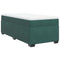 vidaXL Box Spring Bed with Mattress Dark Green 90x200 cm Velvet