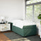 vidaXL Box Spring Bed with Mattress Dark Green 90x200 cm Velvet