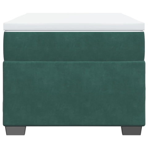 vidaXL Box Spring Bed with Mattress Dark Green 90x200 cm Velvet
