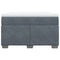 vidaXL Box Spring Bed with Mattress Dark Grey 120x200 cm Velvet