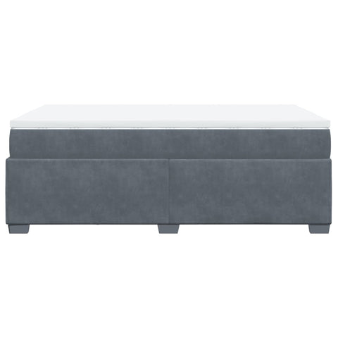 vidaXL Box Spring Bed with Mattress Dark Grey 120x200 cm Velvet