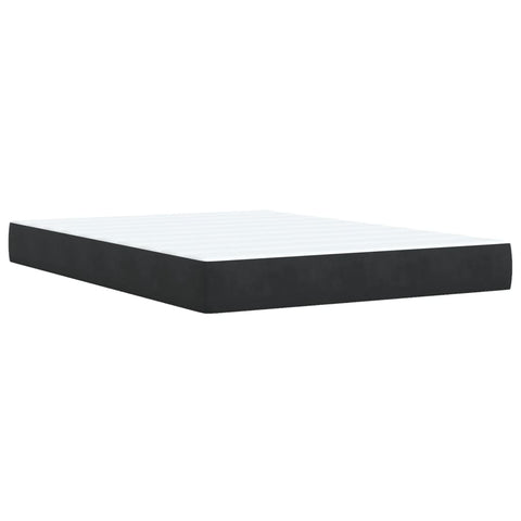 vidaXL Box Spring Bed with Mattress Black 140x200 cm Velvet