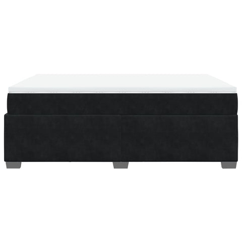 vidaXL Box Spring Bed with Mattress Black 140x200 cm Velvet