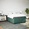 vidaXL Box Spring Bed with Mattress Dark Green 140x200 cm Velvet